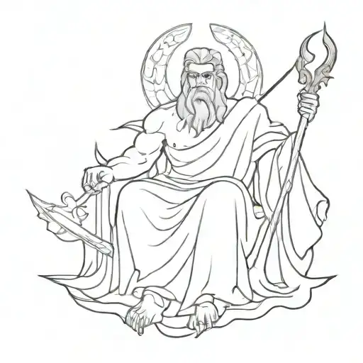 Hades god of the underworld tattoo design idea