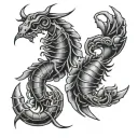Scorpio Libra tattoo design idea