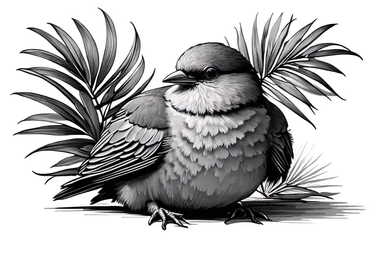i want a kiwi bird sitting alone tattoo design idea