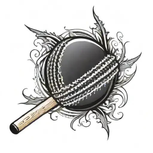 Cricket Ball tattoo design idea