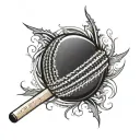 Cricket Ball tattoo design idea