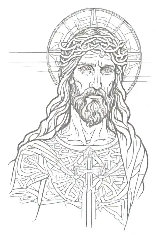 jesus christ tattoo design idea