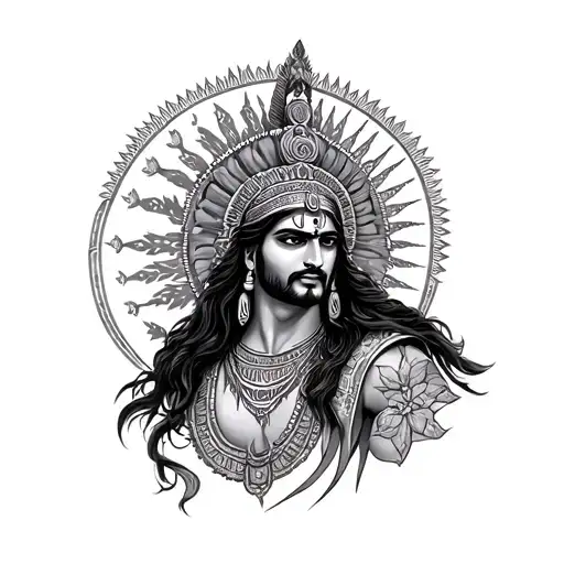 Mahabharat tattoo design idea