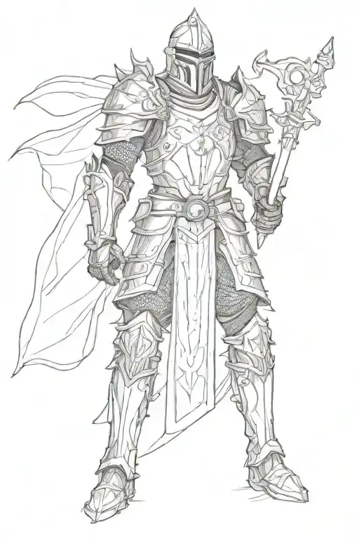 black knight tattoo design idea