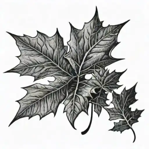 maple leaf tattoo design idea