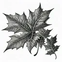 maple leaf tattoo design idea