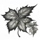 maple leaf tattoo design idea