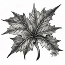 maple leaf tattoo design idea