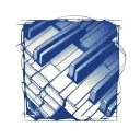 Piano keys tattoo design idea