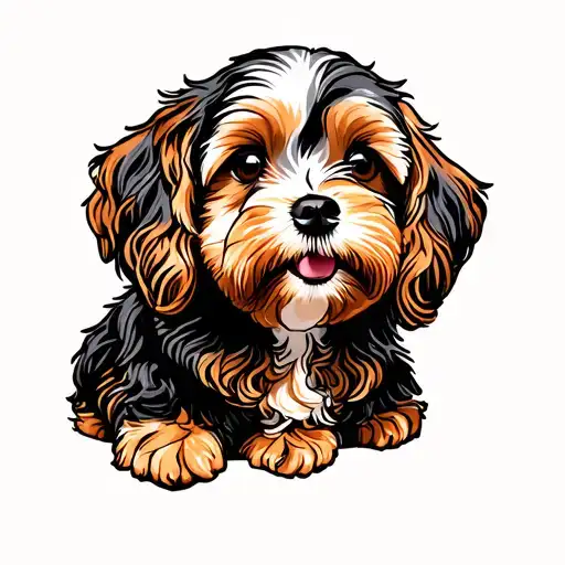 Cavoodle tattoo design idea