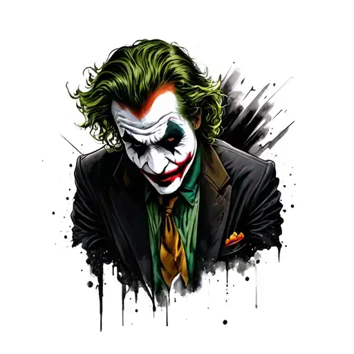 The Joker DC tattoo design idea