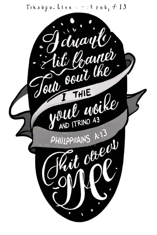 bible verse Philippians 4:13 tattoo design idea