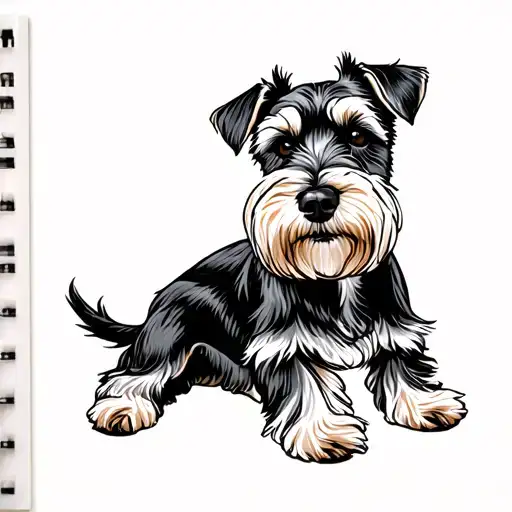 Miniature Schnauzer tattoo design idea