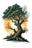 burning bush tattoo design idea