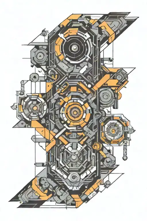 Palette machine tattoo design idea