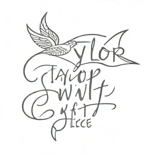 Taylor Swift lyrics tattoo design idea