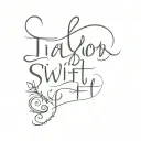 Taylor Swift lyrics tattoo design idea