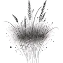 prairie grasses tattoo design idea
