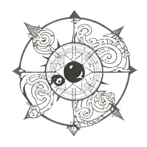 bookish astrology friendship symbol tattoo design idea
