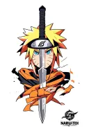 Naruto on a kunai tattoo design idea