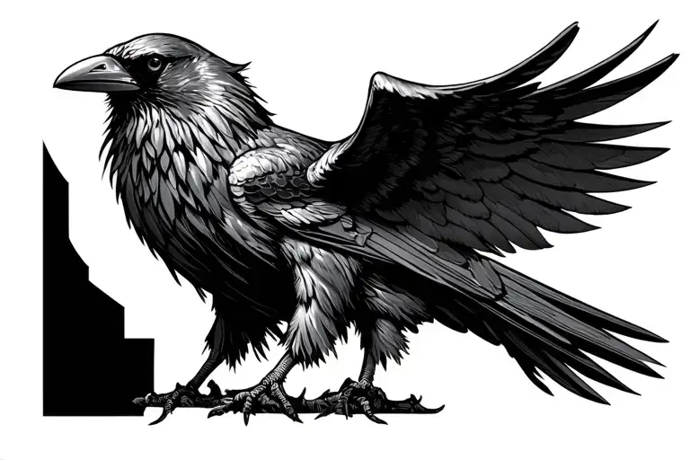 crow inspired by imperial eagle from wh 40k tattoo design idea