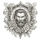 carpenter constructing tattoo design idea