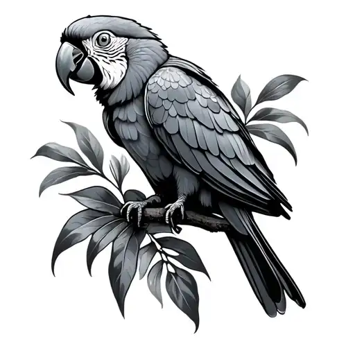Hyacinth macaw tattoo design idea