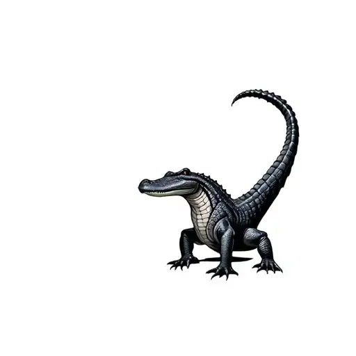 alligator full body tattoo design idea