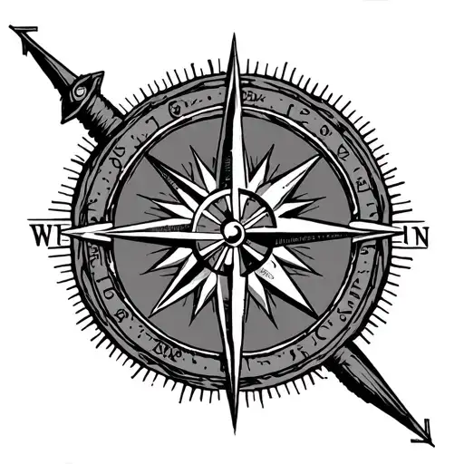Virgin g c compass tattoo design idea