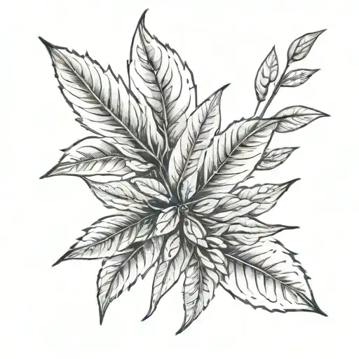 around the knee bay leaf wreath  tattoo design idea