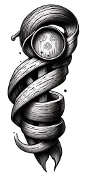 Create a tattoo featuring subtle references to woodworking, bourbon tattoo design idea