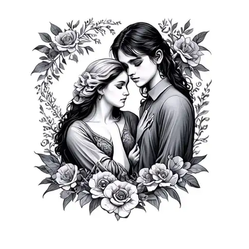 loving memory tattoo design idea