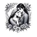 loving memory tattoo design idea