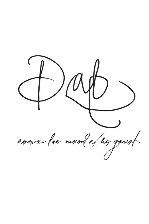 dad memorial tattoo design idea