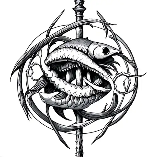 cancer, libra, pisces sign mixed tattoo design idea