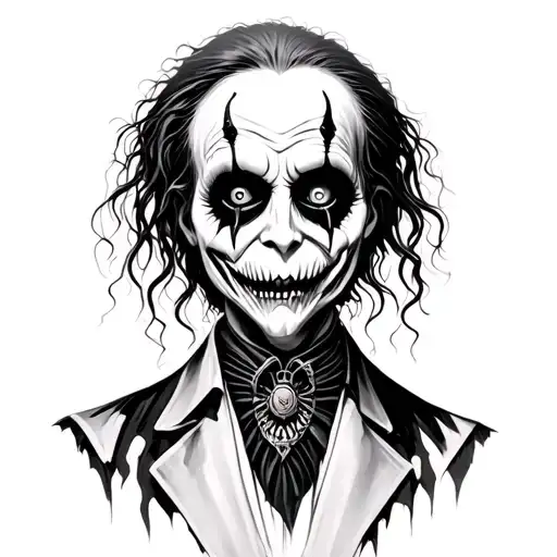 gothic, beetlejuice, halloween, horror tattoo design idea