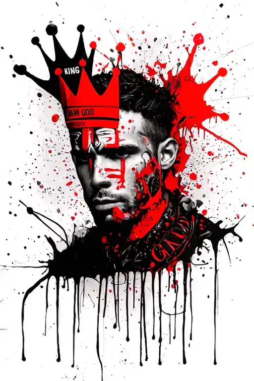 "King" I AM my own GOD tattoo design idea