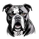 Angry Pitbull tattoo design idea