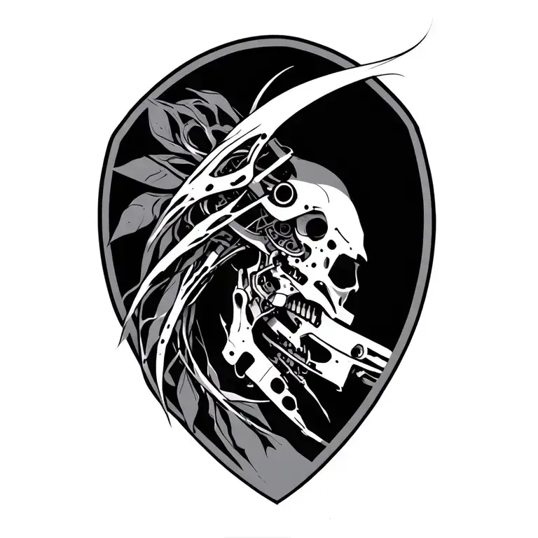 bio mechanical shoulder tattoo tattoo design idea