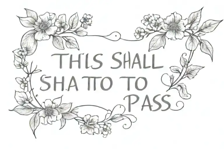 This Shall Too Pass tattoo design idea