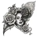 fuck love tattoo design idea