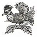 Arizona Desert theme roadrunner tattoo design idea