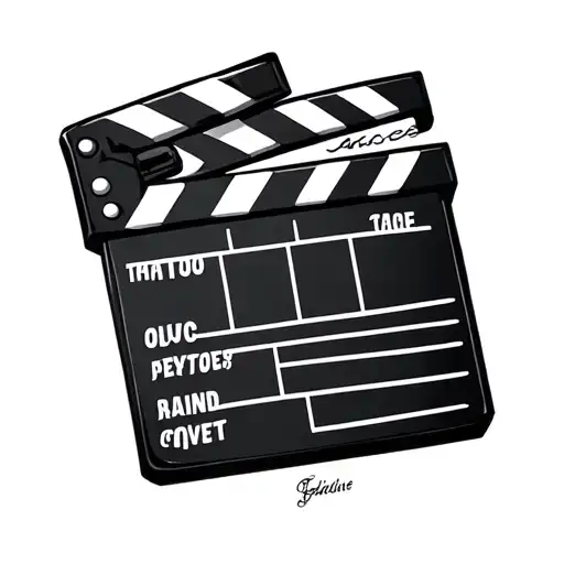Clapperboard tattoo design idea