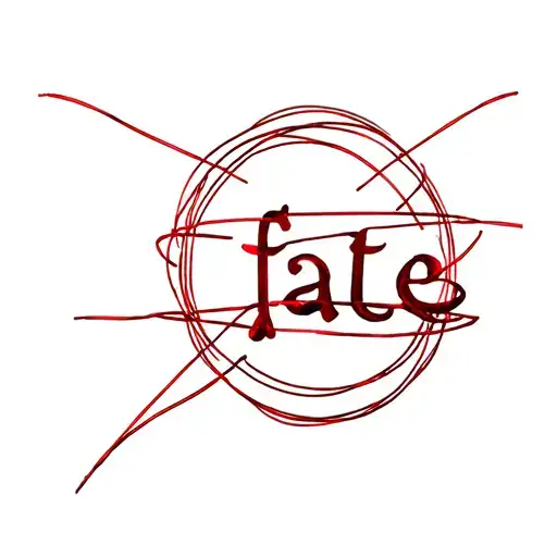 I was thinking a simple design. The word “fate”. And wrapped around it, a dainty red string. To resemble the red string  tattoo design idea