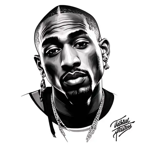 2pac tattoo design idea