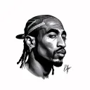 2pac tattoo design idea