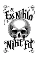 "Ex Nihilo Nihil Fit " skull black and white tattoo tattoo design idea