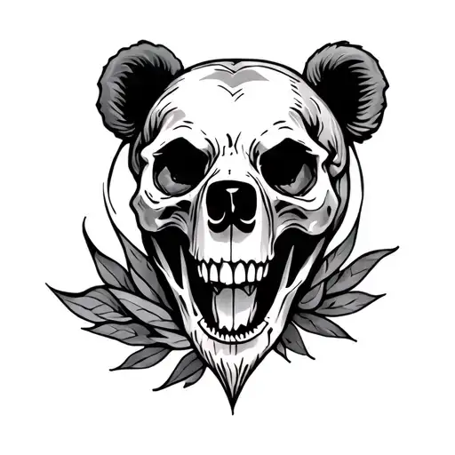 Bear Skull tattoo design idea