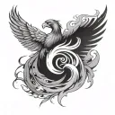 Phoenix tattoo design idea