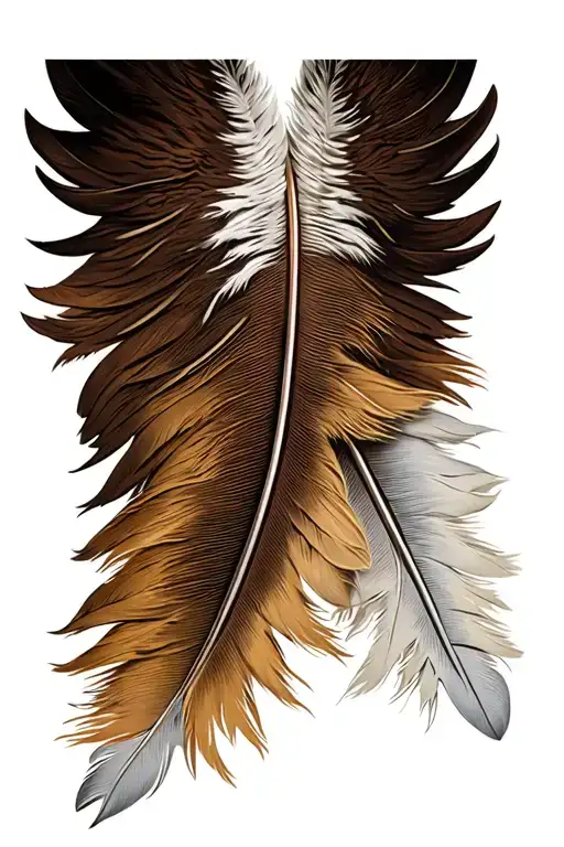 "605" Eagle Feather tattoo design idea